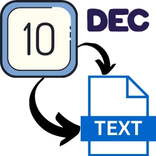 Decimal to Text Converter: Convert Decimal to Text Online - PixiTools